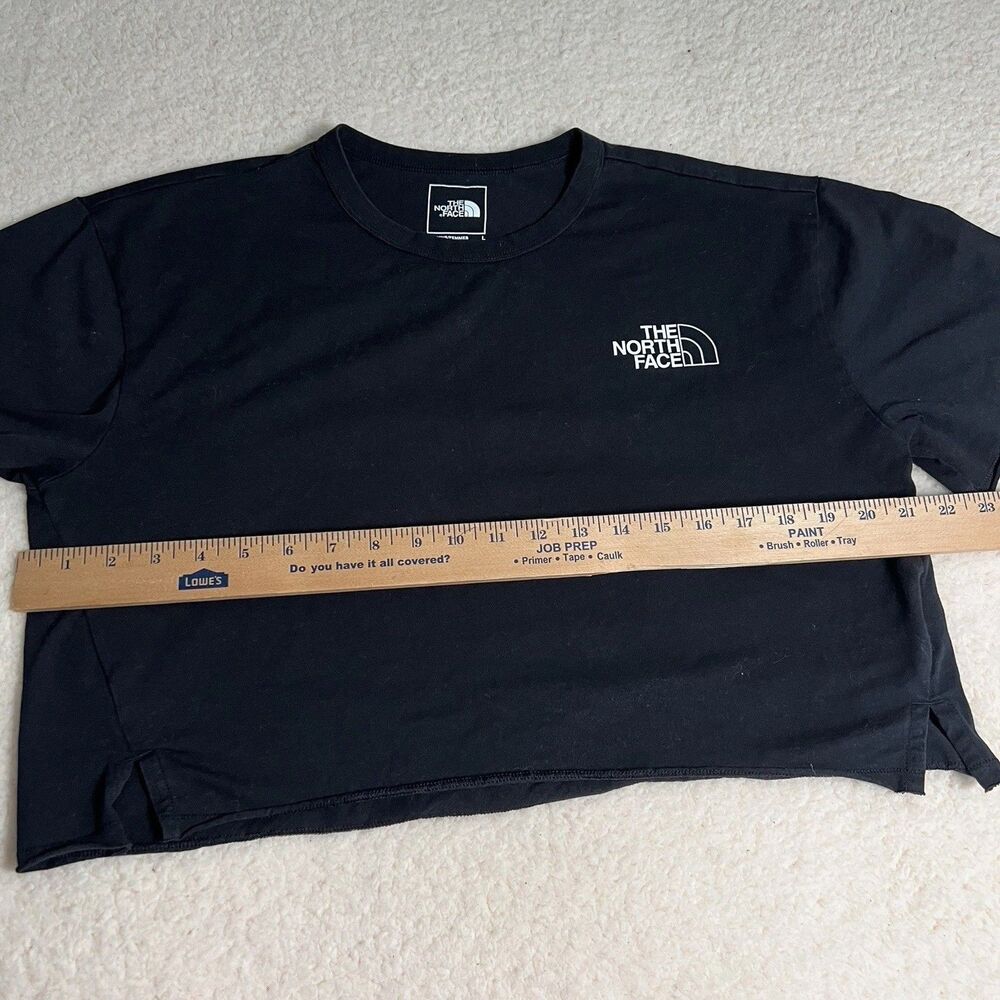 The North Face Shirt Women Black Himalayan Crop Short Sleeve Large - Picture 12 of 13